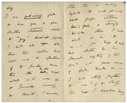 Charles Darwin 8pp. Autograph Letter Signed With Evolution Related Content -- ''...I was particularly glad to hear you and your brother's statement about the 'gay' deceiver-pigeons...''